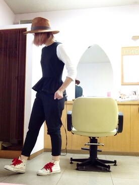 「ぺプラム」｜「アイテム（帽子）」を使った、いく☆さん（レディース・153cm）の夏コーディネート