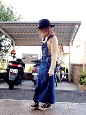 「FIG&VIPER（フィグアンドバイパー）のアイテム（帽子）」を使った、いく☆さん（レディース・153cm）の秋コーディネート