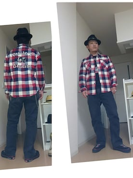 「RATS（ラッツ）のアイテム（帽子）」を使った、RYUZI🐲さん（メンズ・168cm）の秋コーディネート