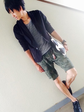 「アイテム（その他アウター）」を使った、マナトさん（メンズ・173cm・20代）の夏コーディネート