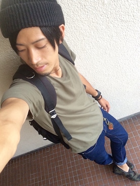 「アイテム（ドレスシューズ、グリーン系）」を使った、マナトさん（メンズ・173cm）の秋コーディネート