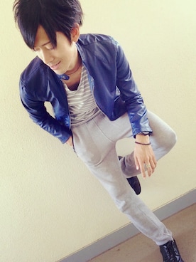 「アイテム（その他アウター）」を使った、マナトさん（メンズ・173cm・20代）の秋コーディネート