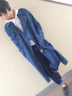 「アイテム（トレンチコート）」を使った、マナトさん（メンズ・173cm・20代）の秋コーディネート
