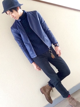 「アイテム（その他アウター）」を使った、マナトさん（メンズ・173cm・20代）の冬コーディネート