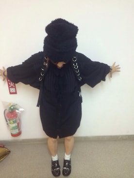 「tricot COMME des GARCONS（トリココムデギャルソン）のアイテム（帽子）」を使った、yuiさん（レディース・158cm）の秋コーディネート