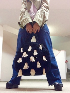 「JUNYA WATANABE COMME des GARCONS（ジュンヤワタナベコムデギャルソン）のアイテム（ミリタリージャケット）」を使った、yuiさん（レディース・158cm）の秋コーディネート