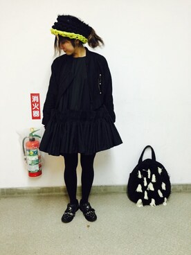「Yohji Yamamoto（ヨウジヤマモト）のアイテム（ブルゾン）」を使った、yuiさん（レディース・158cm）の秋コーディネート