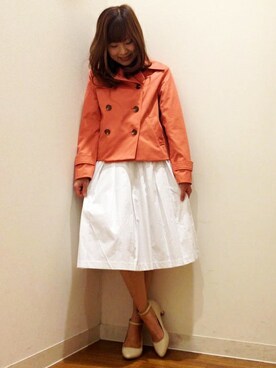 ikka STORE Women's STAFFさんの「タイプライタータックフレアスカート」を使ったコーディネート