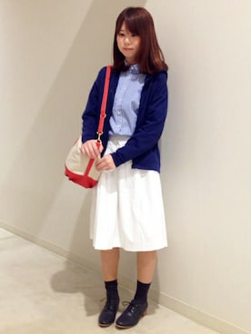 「ブルー x ホワイト」｜ikka HEAD OFFICE Women'sさん（レディース・158cm）の春コーディネート