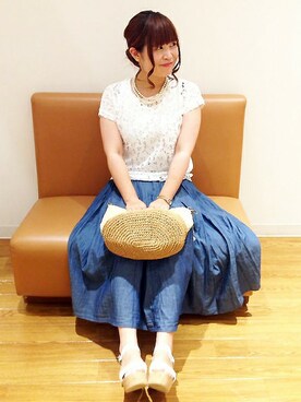 「ブルー x ホワイト」｜ikka HEAD OFFICE Women'sさん（レディース・158cm）の夏コーディネート