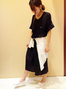 「甘辛mix」｜ikka HEAD OFFICE Women'sさん（レディース・158cm）の夏コーディネート