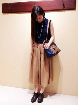 「フェルト生地」｜ikka HEAD OFFICE Women'sさん（レディース・158cm）の夏コーディネート