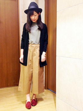 「ガウチョパンツ」｜「アイテム（アンサンブル）」を使った、ikka HEAD OFFICE Women'sさん（レディース・158cm）の秋コーディネート