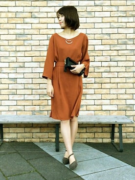 「Sens de vie（サンスドゥウ゛ィ）のアイテム」を使った、ikka HEAD OFFICE Women'sさん（レディース・158cm）の冬コーディネート