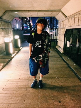 「air huarache」｜たひらっぷさん（メンズ・177cm）の夏コーディネート