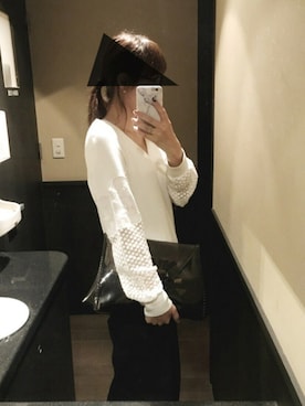 「mame（マメ）のアイテム（スウェット）」を使った、makaさん（レディース・164cm）の秋コーディネート