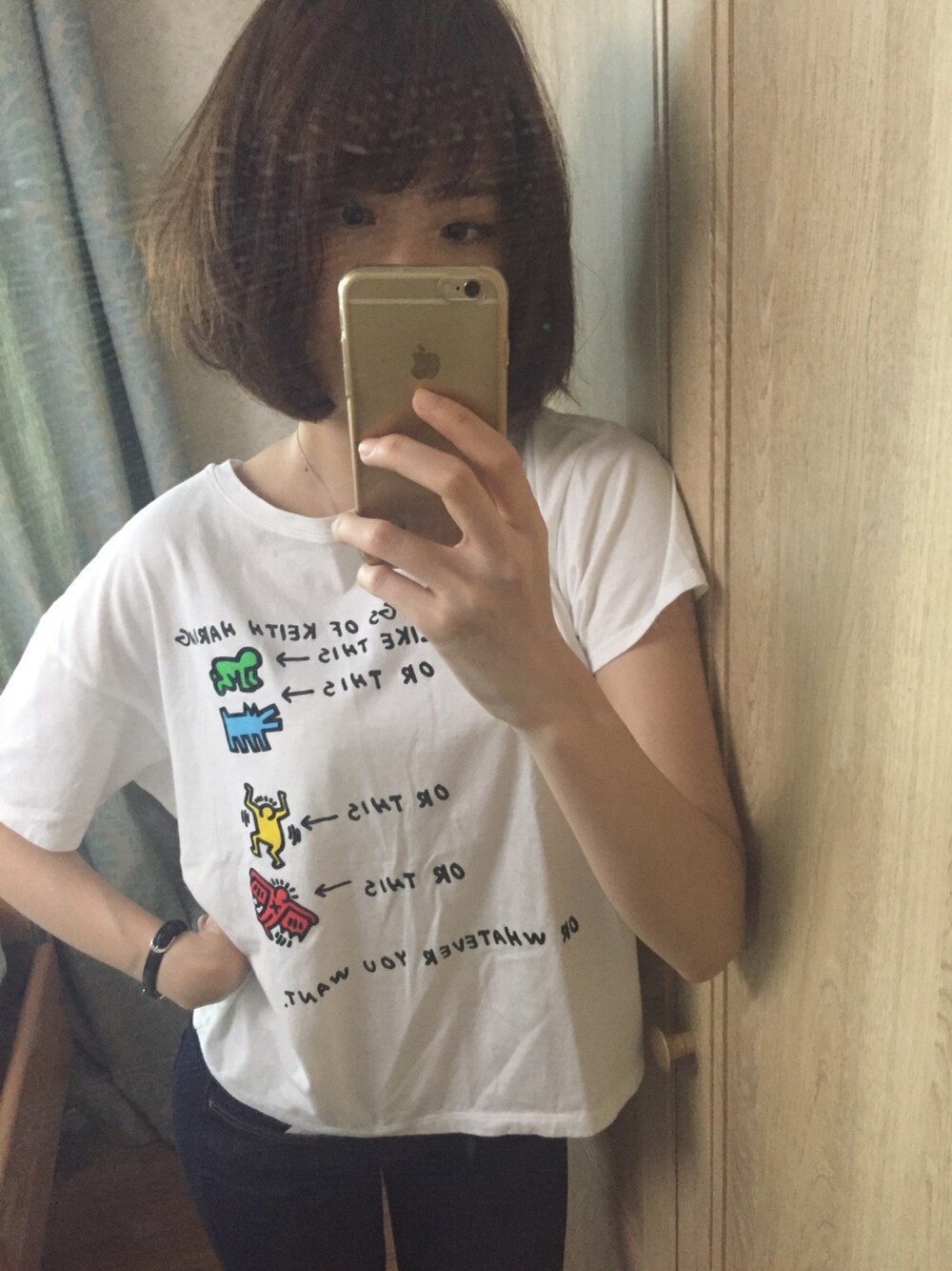 「Tシャツ、デニム」｜「UNIQLOのアイテム（Tシャツ/カットソー、ホワイト系）」を使った、exceptionさん（レディース・170cm）の春コーディネートの1枚目の写真