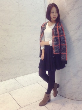 「LD TUTTLE（エルディータートル）のアイテム（ブーツ）」を使った、EKKAさん（レディース・166cm）の秋コーディネート