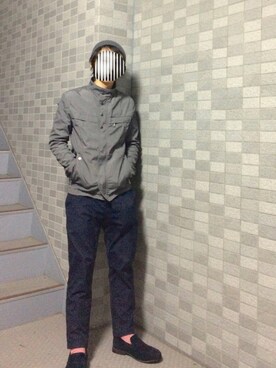 「MICHEL KLEIN HOMME   （ミッシェルクランオム）のアイテム（ブルゾン）」を使った、PETRUCCIさん（メンズ・160cm）の秋コーディネート