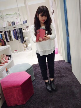 「@hers style（アットハーズ スタイル）のアイテム」を使った、Unaさん（レディース・151cm）の秋コーディネート