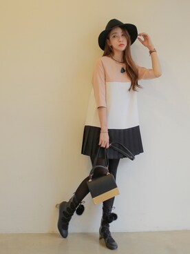 「withipun（ウィズイプン）のアイテム（ワンピース/ドレス）」を使った、WithipunJpさん（レディース・165cm）の春コーディネート