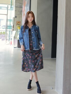 「withipun（ウィズイプン）のアイテム（ジャケット/アウター）」を使った、WithipunJpさん（レディース・157cm）の春コーディネート