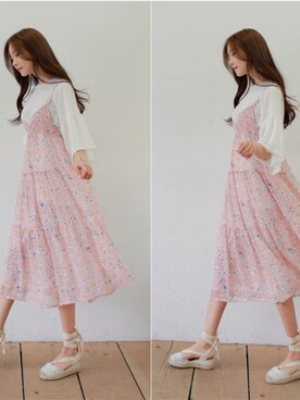 「withipun（ウィズイプン）のアイテム（ワンピース/ドレス）」を使った、WithipunJpさん（レディース・165cm）の春コーディネート