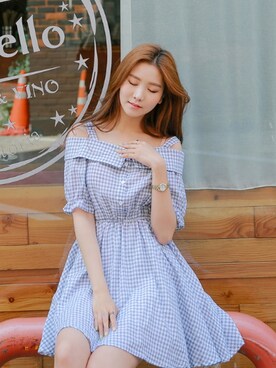 「withipun（ウィズイプン）のアイテム（ワンピース/ドレス）」を使った、WithipunJpさん（レディース・165cm）の春コーディネート