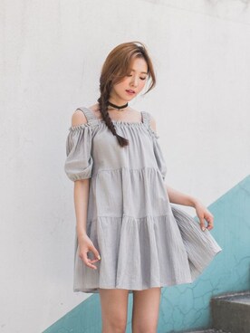 「withipun（ウィズイプン）のアイテム（ワンピース/ドレス）」を使った、WithipunJpさん（レディース・165cm）の夏コーディネート