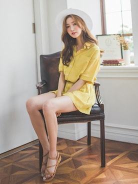 「withipun（ウィズイプン）のアイテム」を使った、WithipunJpさん（レディース・165cm）の夏コーディネート