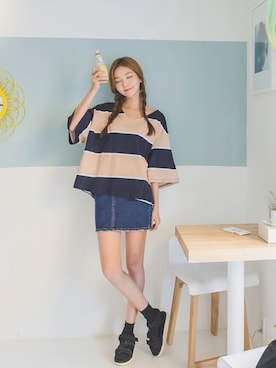 「withipun（ウィズイプン）のアイテム」を使った、WithipunJpさん（レディース・165cm）の夏コーディネート
