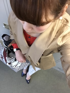 「アイテム（トレンチコート）」を使った、ひーちゃんさん（レディース・161cm・30代）の秋コーディネート