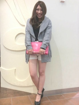 「VENCEEXCHANGE（ヴァンスエクスチェンジ）のアイテム（ノーカラージャケット）」を使った、uriさん（レディース・158cm）の春コーディネート