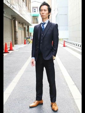 「ONLY（オンリー）のアイテム（フォーマルスーツ/小物）」を使った、ONLY Think SUIT.さん（メンズ・174cm）の秋コーディネート