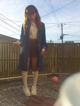 「アイテム（シャツワンピース）」を使った、masyuuuuさん（レディース・154cm・20代）の秋コーディネート