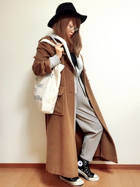 「K.T KIYOKO TAKASE（キヨコタカセ）のアイテム（ジャケット/アウター）」を使った、masyuuuuさん（レディース・154cm）の冬コーディネート