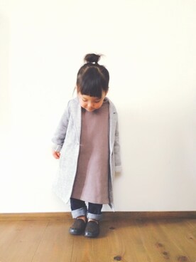 「ヒラキ（ヒラキ）のアイテム（その他シューズ）」を使った、pooooocoさん（キッズ・80cm）の冬コーディネート