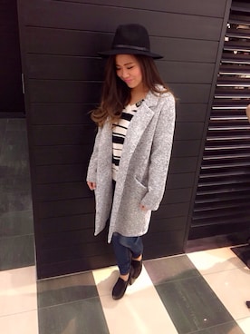 「AZUL by moussy（アズールバイマウジー）のアイテム（その他アウター）」を使った、yukika ooyamaさん（レディース・159cm）の冬コーディネート