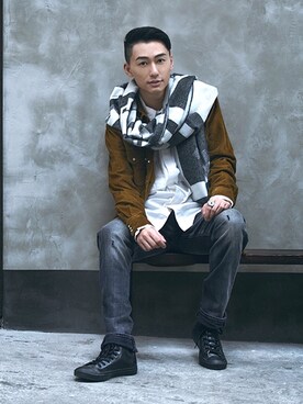 charles lamさん（メンズ・178cm）の冬コーディネート