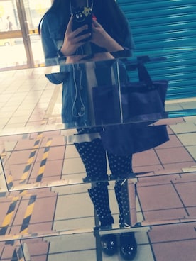 「Dogeared（ドギャード）のアイテム」を使った、Doreen Wangさん（レディース・170cm）の秋コーディネート