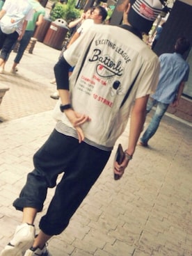 「BEAMS BOY（ビームスボーイ）のアイテム（キャップ）」を使った、かきさん（メンズ・174cm）の夏コーディネート