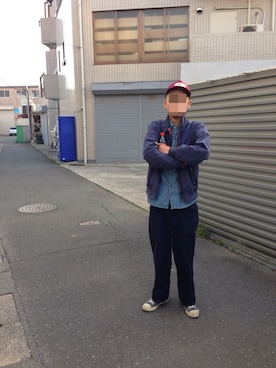 「POINTER（ポインター ）のアイテム（キャップ）」を使った、せいsanさん（メンズ・177cm）の夏コーディネート