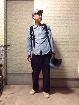 「HANES（ヘインズ）のアイテム（その他）」を使った、せいsanさん（メンズ・177cm）の秋コーディネート