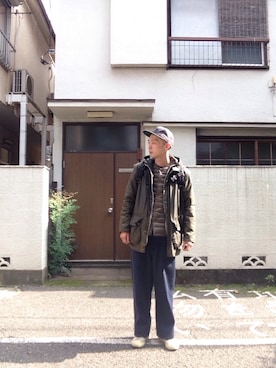 「オイルドジャケット」｜「アイテム（その他）」を使った、せいsanさん（メンズ・177cm）の秋コーディネート