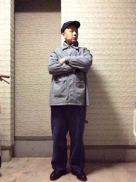 「アイテム（ブーツ、ブルー系）」を使った、せいsanさん（メンズ・177cm）の秋コーディネート