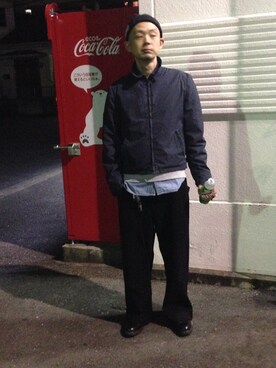 「軍物」｜「アイテム（その他アウター）」を使った、せいsanさん（メンズ・177cm）の秋コーディネート