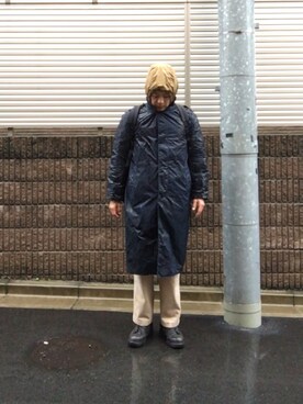 「軍物」｜「アイテム（その他アウター）」を使った、せいsanさん（メンズ・177cm）の冬コーディネート