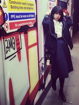 「COS（コス）のアイテム（ダウンジャケット/コート）」を使った、Rach 🌌さん（レディース・163cm）の夏コーディネート