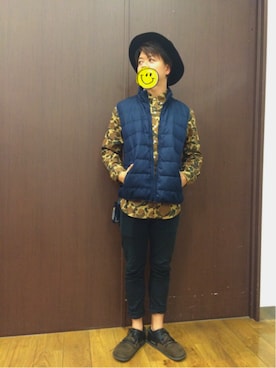 「Right-on（ライトオン）のアイテム（ダウンベスト）」を使った、アラフィフが見えてきた。。。さん（メンズ・174cm）の秋コーディネート