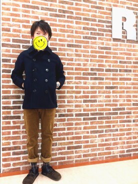 「アイテム（ピーコート）」を使った、アラフィフが見えてきた。。。さん（メンズ・174cm・30代）の秋コーディネート